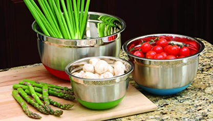 ExcelSteel 1.5-Quart Stainless Steel Non Skid Base Mixing Bowl - size: 1.5-Quart