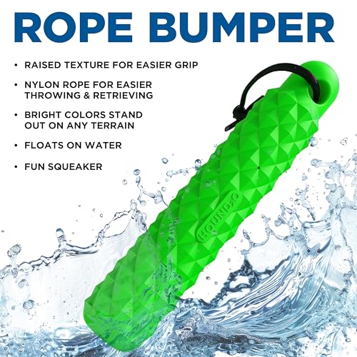 Dog Toys | Rope Bumper Floating Outdoor Toy for Dogs | Bright Green Fetch Toy - color: Green