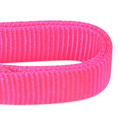 Pets Premium Adjustable 6 Feet Leash with Super Soft Neoprene Padded Handle - Heavy Duty Nylon Lead for Medium Large Giant DogsTraining and Daily Use. (Large, Hot Pink) - color: Hot Pink, size: Large Adjustable 6 Feet
