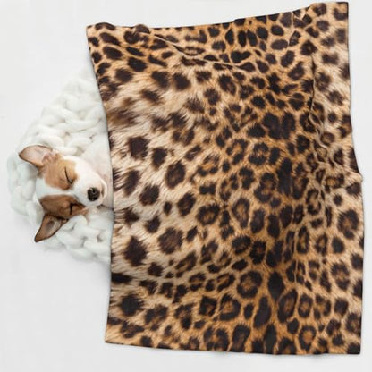 Leopard Print Dog Blankets for Small Dogs, Puppy Blanket Cute Pet Blanket for Dog, Puppy, Cat, Kitten Large - size: Large