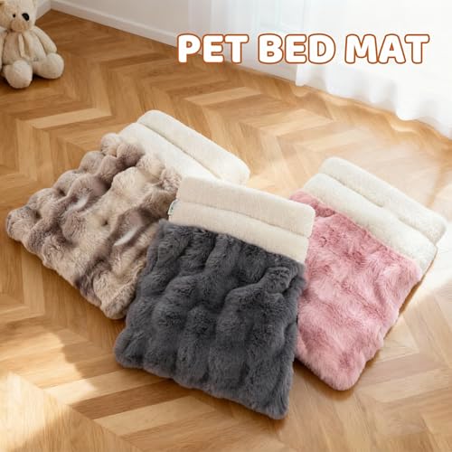4 in 1 Self Warming Burrow Cat Bed, Pet Hideway Sleeping Cuddle Cave (Pink) - color: Pink
