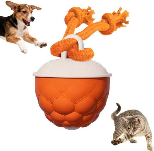 Interactive Dog Toys Motion Activated Automatic Rolling Ball Toys for Small/Medium/Large Dogs Balls for Boredom to Keep Them Busy with USB Rechargeable (Orange) - color: orange