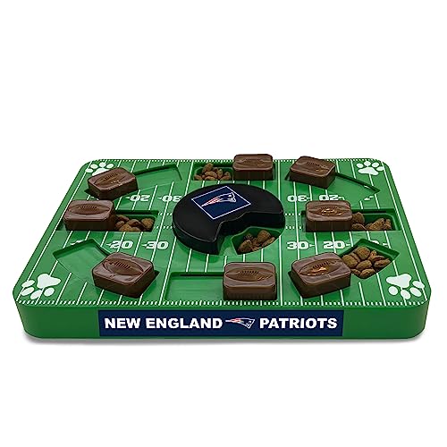 Pets First NFL New England Patriots Puzzle Toy, Puzzle Treat Dog Toy, Interactive Dog Treat Toy, Dog Puzzle - color: NEW ENGLAND PATRIOTS, size: Standard