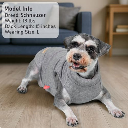 KYEESE 2Pack Dog Sweater Pullover Small Pet Sweaters Dog Sweaters for Small Dogs Girl Stretchy Pets Sweatshirt Warm Pets Clothes Soft Dogs Clothes Turtleneck Pet Coats - color: 3# Stripe+Grey, size: Large (12-18lbs)
