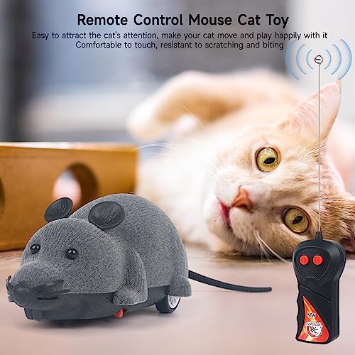 LUVI Fusicase Toys,Fusicase Fashion Cool Style New Remote Control Rat Mouse Wireless Toy for Cat Kitten Dog Pet Novelty Gift Trick/Playing with Cat(Gray)