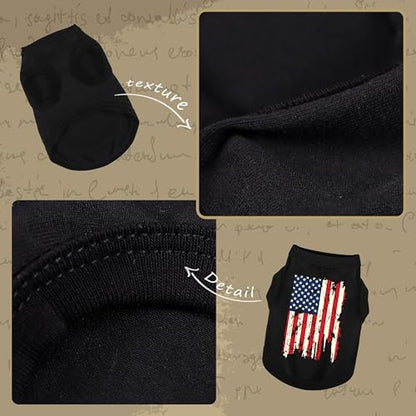 American Flag Inspired Dog Vest: Perfect Dog Shirt, Ideal Tank Top for Everyday Wear, Independence Day Celebrations Quality Materials Cute and Stylish Look Battle Damaged Grey L - color: Grey Battle Damaged Flag, size: Large