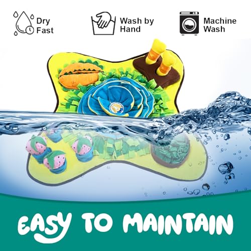 Snuffle Mat for Dogs Large Size 28.7 X 28.7 in. Tire Your Dogs Out Activity Mat for Boredom and Stimulation, Higher Entertainment Value for Large, Medium, Small Puppies