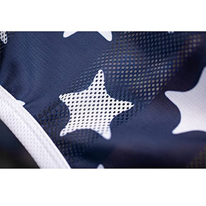 HDKUW Pet Clothes,Dog Summer T-Shirt Cool Breathable Sunscreen Dog Vest Clothes Outfit Costume for Medium Large Dogs Blue Star XL - color: Blue Star, size: XL