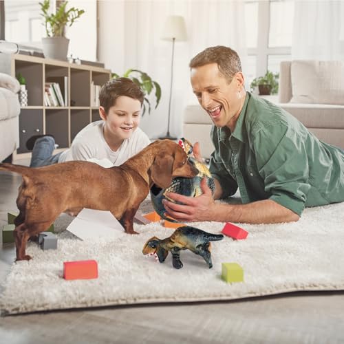 Squeaky Dog Toys, Dinosaur Puppy Toys, Plush Interactive Dog Toys for Small Medium Dogs, Enrichment Hide and Seek Dog Toy - style: Dinosaur