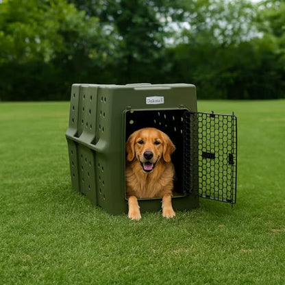 Dakota 283 Crate - Canine Rough and Tough Economy Kennel (Olive, X-Large) - color: Olive, size: X-Large