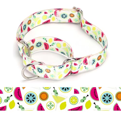 Martingale Dog Collars - Flower Multicolor Cute Patterns, Adjustable Nylon Training Dog Collar Suitable for Boy and Girl Dogs Medium Large Dogs (6, M) - color: 6, size: M
