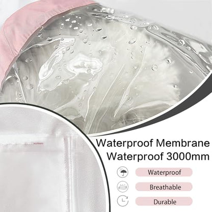 Dog Raincoat Waterproof, Adjustable Reflective Hooded Dog Rain Poncho with Leash Hole for Small Medium Large Dogs (Pink, X-Large) - color: Pink, size: XL(37-55lb)