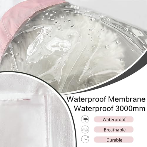 Dog Raincoat Waterproof, Adjustable Reflective Hooded Dog Rain Poncho with Leash Hole for Small Medium Large Dogs (Pink, XX-Large) - color: Pink, size: XXL(55-70lb)