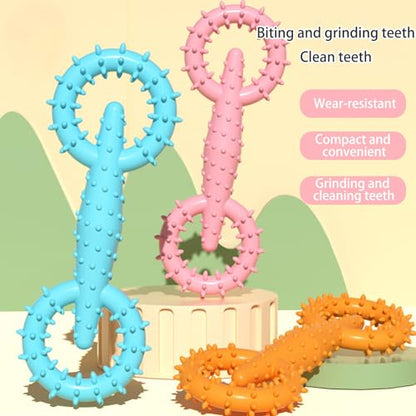 Rubber Dog Chew Toy for Aggressive Chewers, Promotes Teeth Health, Interactive Pet Teeth Cleaning Toy, Pet Enrichment - color: C