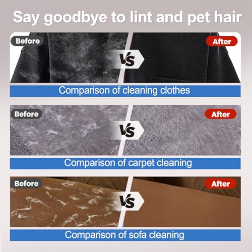 Pet Hair Removal Glove - Magic Brush Electrostatic Mitt for Dogs & Cats, Reusable Grooming Gloves - Dog Hair Remover Tool with 5-Finger Design for Couch, Carpet, Furniture