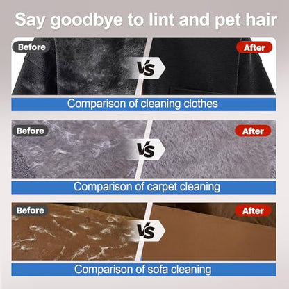 Pet Hair Removal Glove - Magic Brush Electrostatic Mitt for Dogs & Cats, Reusable Grooming Gloves - Dog Hair Remover Tool with 5-Finger Design for Couch, Carpet, Furniture