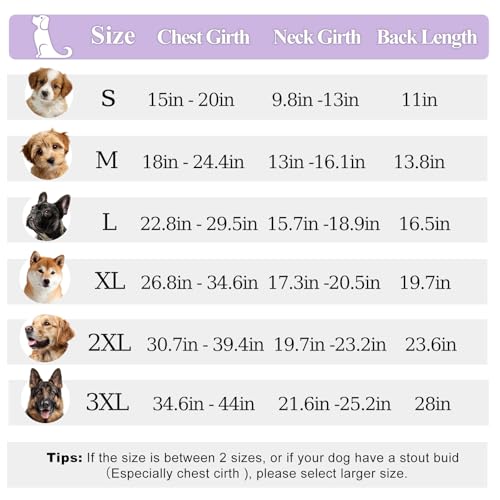 Dog Coat Large, Windproof Dog Jacket with Warm Fleece Lining, Thickened Collar Dogs Winter Coat, Adjustable Reflective Pet Coats for Cold Weather (Purple, Large) - color: Purple, size: Large
