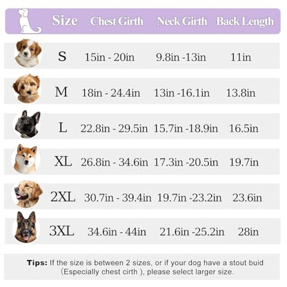 Dog Coat Large, Windproof Dog Jacket with Warm Fleece Lining, Thickened Collar Dogs Winter Coat, Adjustable Reflective Pet Coats for Cold Weather (Purple, Large) - color: Purple, size: Large