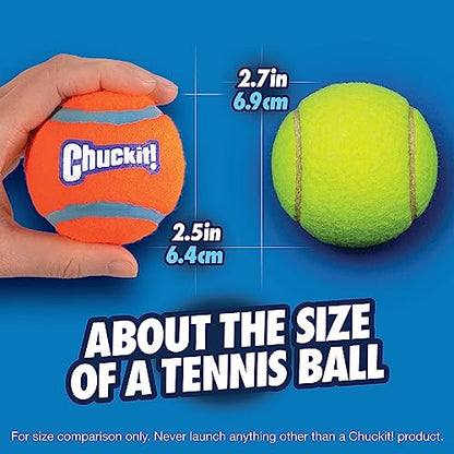 Chuckit! Dog Tennis Ball Dog Toy, Medium (2.5 Inch Diameter) for dogs 20-60 lbs, Pack of 4 - size: Medium - Pack of 4