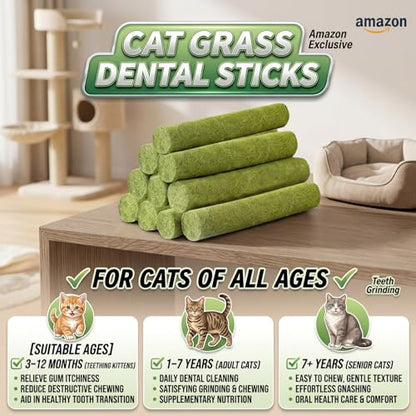 Cat Toys 17Pack 100g Catnip Grass Teething Stick for Hairball Removal Kitten Toy Freeze Dried Chew Dental Food for Indoor Kitty Lickable Edible Snack - size: 17Pack