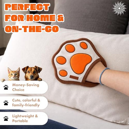 Blueppyness FurAway Glove – Electrostatic Pet Hair Removal Glove for Pets, Furniture, Carpet & Laundry | Reusable Lint Remover Mitt for Cat & Dog Hair | Soft, Durable, Fun Design & Improved Grip