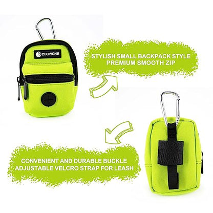 Dog Treat Pouch Dog Poop Bag Holder for Leashes, Pets Snack Container With Inner Small Bag, Puppy Supplies Perfect for Training and Walking - Hands Free Dog Waste Bag Dispenser -Dog Travel Accessories - color: Green 2