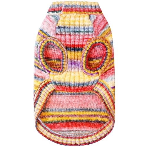 Blueberry Pet Dog Sweater - Award-Winning Christmas Sweater for Dogs | Cozy Knit Fabric, Gradient Dip Dye | Warm Dog Christmas Sweater | 22" Back, 30.25"-33" Chest, 21" Neck | Machine Washable - color: Rainbow Hue, size: 22 inch (Pack of 1)