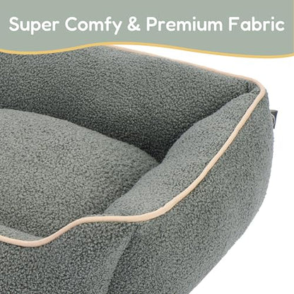 FluffyDream Small Dog Bed, Super Soft Pet Bed Furniture, Suitable for Dogs Up to 30lbs, 24'' x 20'', Sage - color: Sage