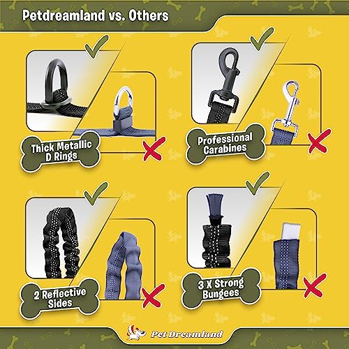 Exquisite Hands Free Dog Leash for Large Dogs. Ultimate Comfort & Freedom for Running, Walking, Hiking. Premium Quality, Durable & Versatile Waist Leash. Your Dog Will Love It. - color: Black & Red