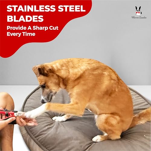 Warren London Dog Nail Clippers for Small Medium & Large Dogs – Professional Pet Nail Trimmer with Stainless Steel Blade, Safety Guard & Non-Slip Ergonomic Handle for Safe Easy Grooming - style: All Dog Sizes