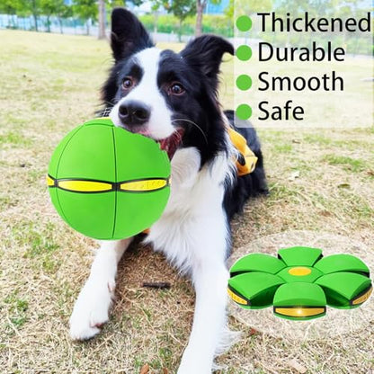 Magic Bouncing Ball, Magic Meta - Ball, Children's Magic Bouncing Balls, Doggy Disc Ball, Flying Saucer Ball, Parent-Child Interaction with Lights for Indoor & Outdoor Play Green and Blue - color: Green