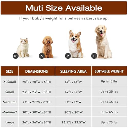 JOLLYVOGUE Small Dog Bed, Calming Soft Anti-Anxiety Donut Cat Bed, Washable Round Fluffy Cushion for Small and Medium Pets (20") - color: 01 - Light Grey, size: 20"