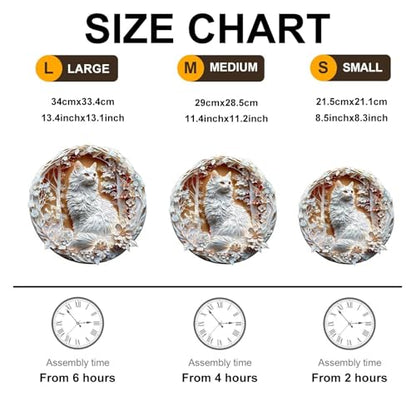 Wooden Puzzles Adults, 3D Cat Puzzle Wooden Puzzles 300 Pieces, Unique Animal Shaped Wood Challenging Jigsaw Puzzles Gifts for Adults,13.4x13.4in - color: B 3d Cats, size: Large