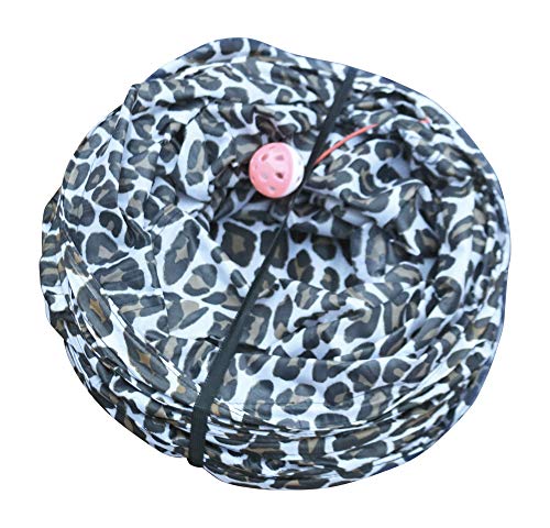 Feline Ruff 3 Way Cat Tunnel. Extra Large 12 Inch Diameter and Extra Long. A Big Collapsible Play Toy. Wide Pet Tunnel Tube for Rabbits, Kittens, Large Cats, and Dogs (Animal Print) - color: Animal Print