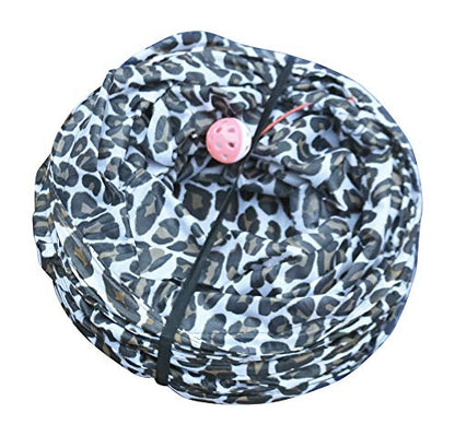 Feline Ruff 3 Way Cat Tunnel. Extra Large 12 Inch Diameter and Extra Long. A Big Collapsible Play Toy. Wide Pet Tunnel Tube for Rabbits, Kittens, Large Cats, and Dogs (Animal Print) - color: Animal Print