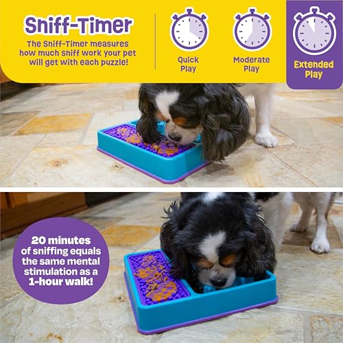 Brightkins Square 2-in-1 Slow Feeder Bowl and Lick Mat - Slow Feeder Dog Bowls, Dog Bowls for Fast Eaters, Interactive Puppy Bowl, Cat Food Puzzle, Puzzle for Dogs, Pet Dishwasher Safe Lick Mat - style: Slow Feeder & Lick Mat