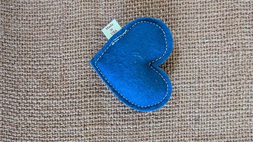 Catnip Toy – Heart Shape, Organic Catnip, 100% Wool Felt, Grown & Made in The USA - Blue - color: Blue, size: 1 pack