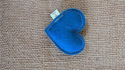Catnip Toy – Heart Shape, Organic Catnip, 100% Wool Felt, Grown & Made in The USA - Blue - color: Blue, size: 1 pack