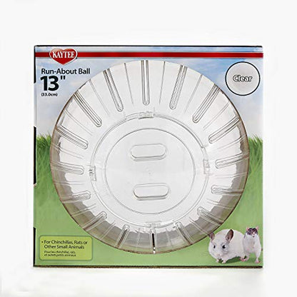 Kaytee 13" Clear Run-About Exercise Ball For Pet Rats & Chinchillas - color: Clear, size: 13"