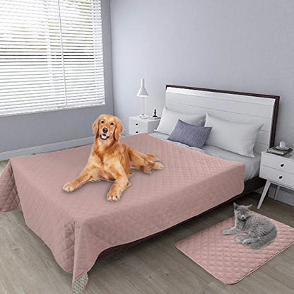 Easy-Going 100% Waterproof Dog Bed Cover, Non-Slip Pet Blanket for Furniture, Washable Couch Cover, Repleasement Sofa Cover (52X82 in,Pink) - color: Pink, size: 52x82 in