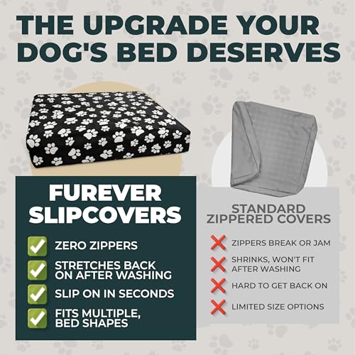 DUKE&LEFTY Furever Camo PetBed Slipcover-Stretch Soft Petbed Cover-Universal-Easy to Remove (Zipper Free)-Camo/Large - color: Camo, size: Large-48"x30"x6"