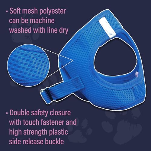 Doggie Design Dog Harness - No Choke Dog Harness, Dog Vest, Mesh Polyester, Pet Harness, Simple Step in and Go Design, Harness for Dog - Cobalt Blue, XS - color: Cobalt Blue, size: X-Small