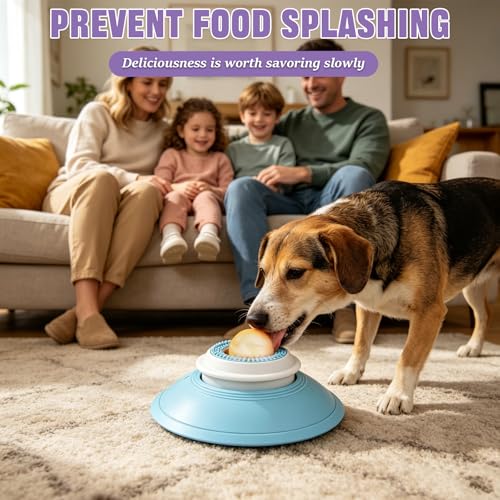 2 PCS Dog Lick Sphere Slow Feeder, Non-Slip Licking Bowl with Suction Cup, Enrichment Puzzle Feeder,Treat Dispenser for Liquid & Soft Food, for All Dogs and Cats