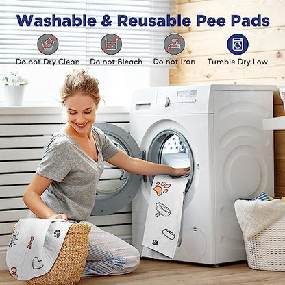 Washable Pee Pads for Dogs, Extra Large 60"x48" Super Absorbent Reusable Training Dog Pads, 100% Waterproof Non-Slip Dog Pee Pads Whelping Pads Dog Playpen Pads Extra Dog Pads Dog Mat Pet Pads - size: 48X60 (1 Pack)