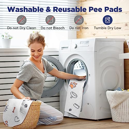 Washable Pee Pads for Dogs, 2 Pack Small 18"x24" Super Absorbent Reusable Puppy Pads Pet Training Pads, 100% Waterproof Non-Slip Puppy Pee Pads Whelping Dog Playpen Crate Potty Pads Puppy Essentials - size: 18X24 (2 Packs)