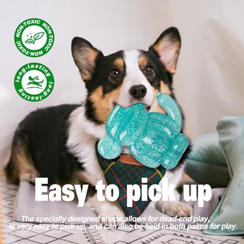 Monkey Dog Chew Toy, Indestructible Dog Rubber Toy for Medium & Large Dogs, Tough No Stuffing Puzzle Toy, Anxiety Relief & Dental Care, Interactive Cognitive Toy, 4.92inch (Green) - color: GREEN