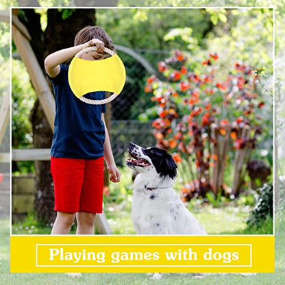 36 Pieces Flying Disc Dog Rope Toys Dog Toy Dog Training Toy Assortment Puppy Chew Rope Toy for Large Medium Small Breeds Pet Training Throwing Playing and Teething Clean