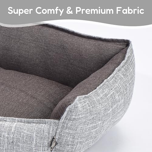 FluffyDream Small Dog Bed, Super Soft Pet Bed Furniture, Suitable for Dogs Up to 30lbs, 24'' x 20'', Grey - color: Grey