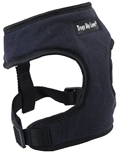 Dogs My Love Soft Vest Harness for Dogs and Puppies 6 Sizes Blue (XS (Neck Max: 9"; Chest Girth: 10"-15")) - size: XS (Neck Max: 9"; Chest Girth: 10"-15")