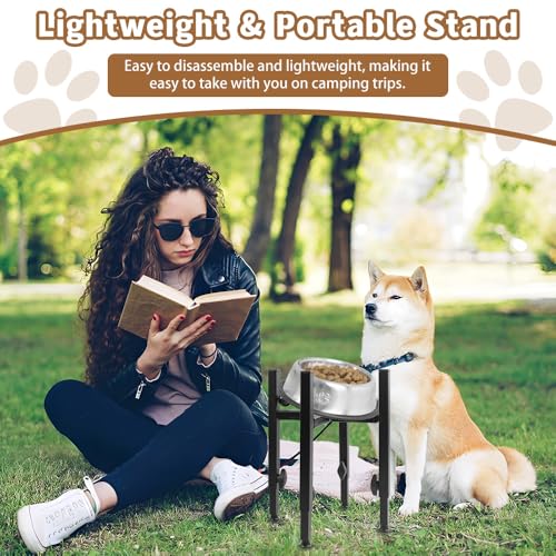 Elevated Dog Bowls, Adjustable 4 Heights Dog Bowl Stand Holders, Width 6-10” Raised Water Feeder for Puppy, Medium,Large(4 Feet, Stand Only) - color: 4feet